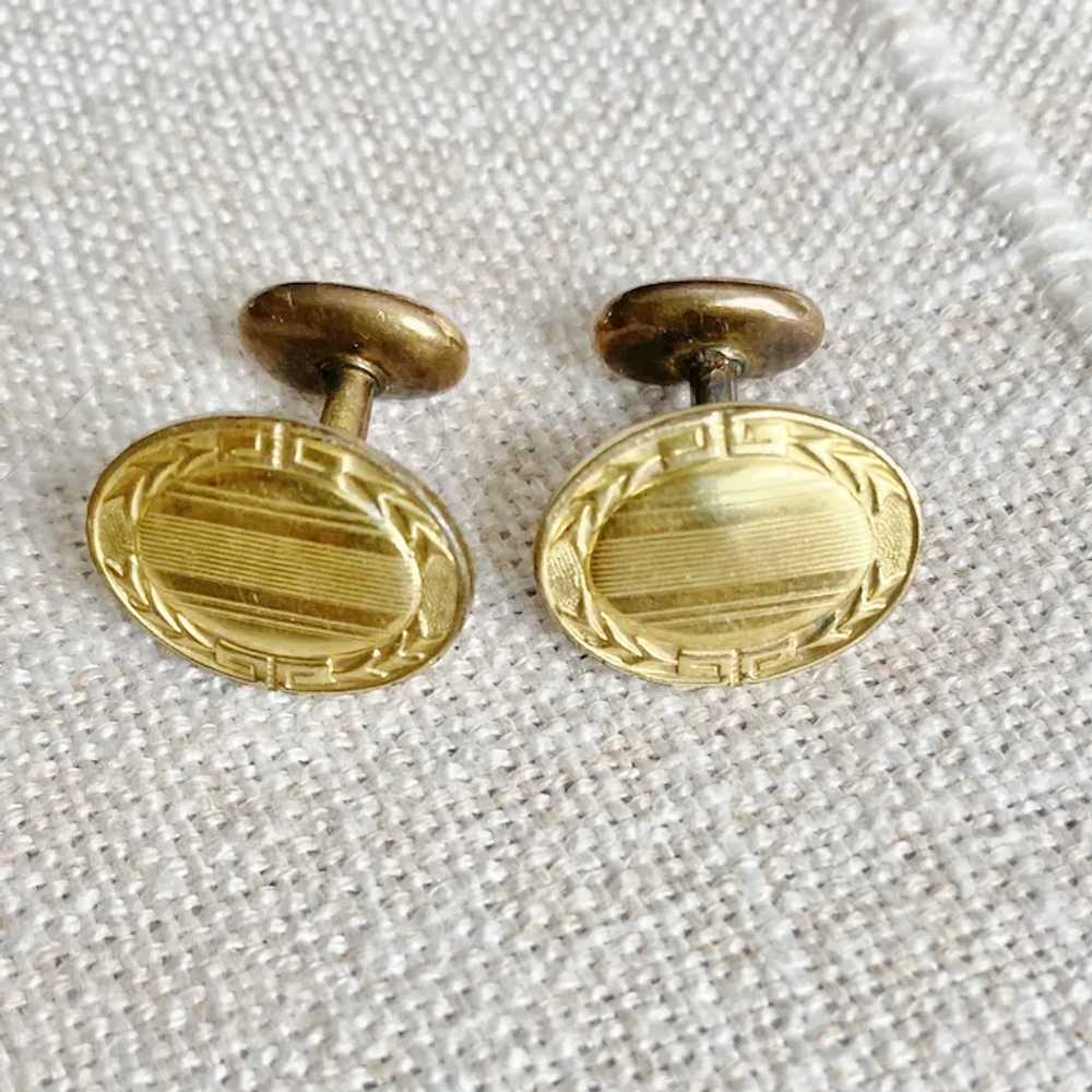 Edwardian Gold Filled Cuff Links - image 6