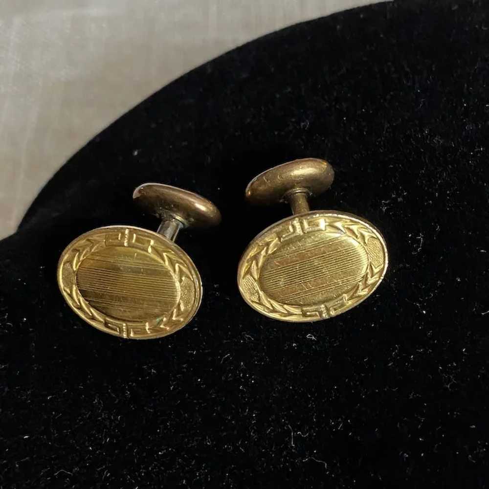 Edwardian Gold Filled Cuff Links - image 8