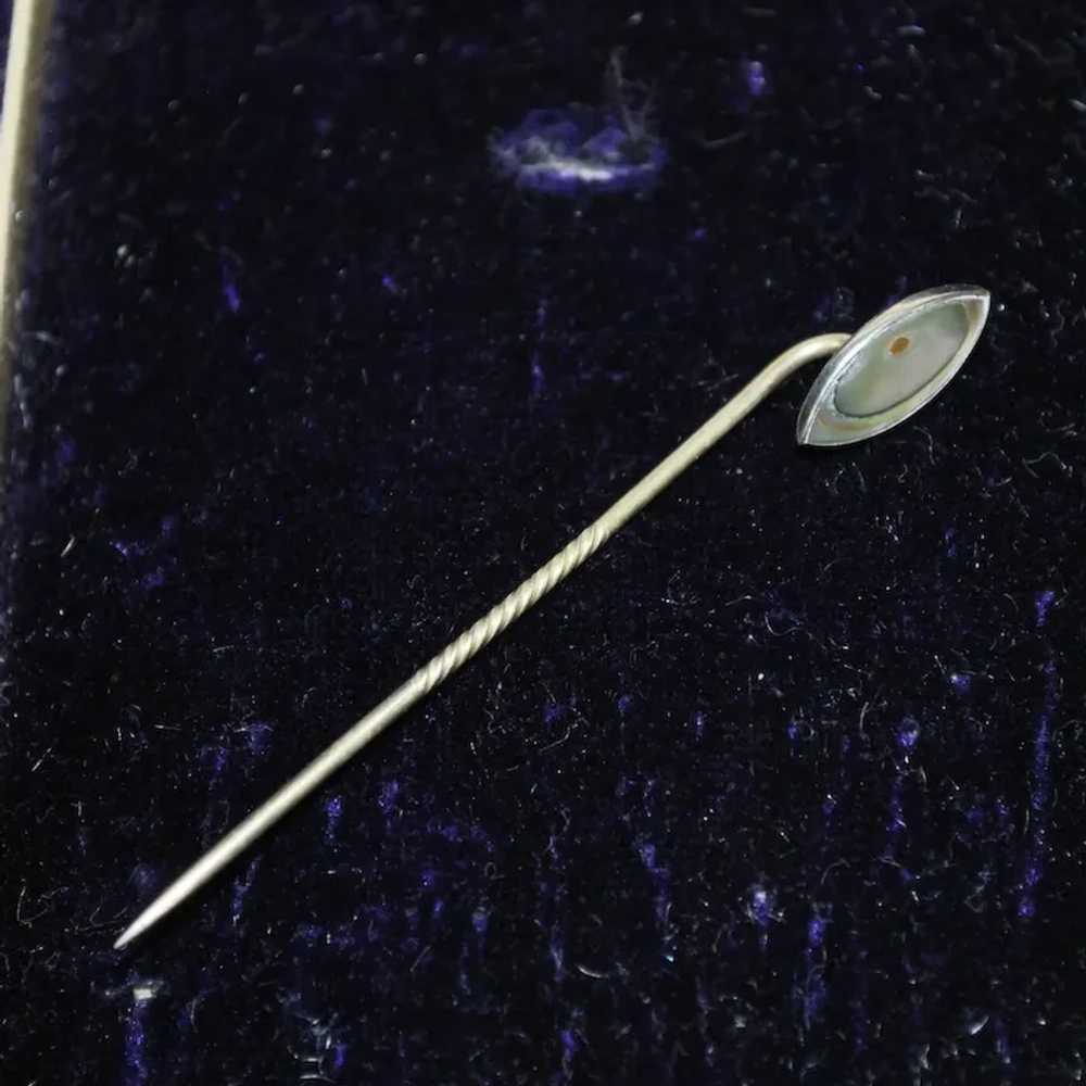 Sterling Silver Abalone Stick / Cravat Pin #2 - image 4