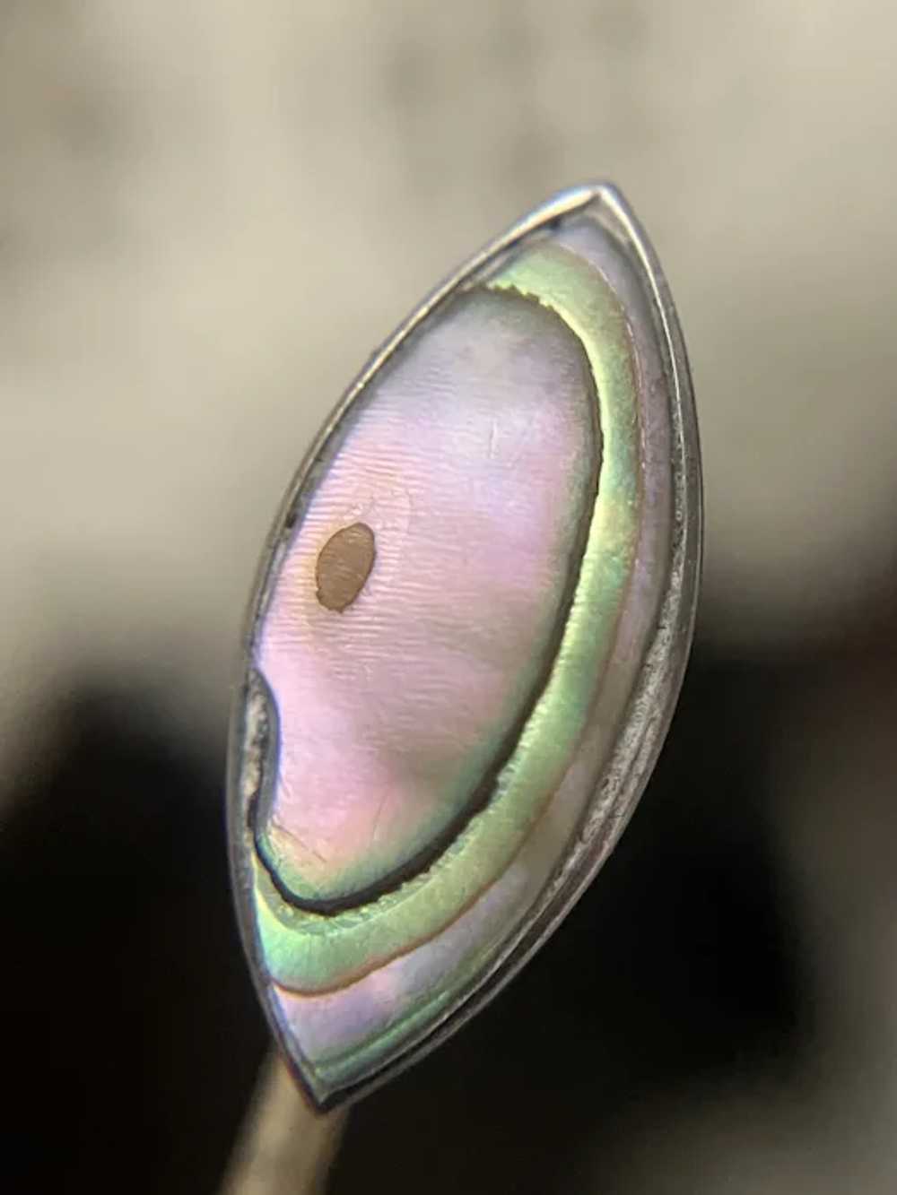 Sterling Silver Abalone Stick / Cravat Pin #2 - image 5