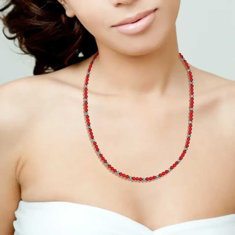 John Hardy Sterling Silver Classic Chain Red Cora… - image 2