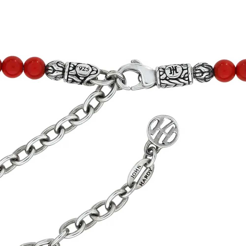 John Hardy Sterling Silver Classic Chain Red Cora… - image 4