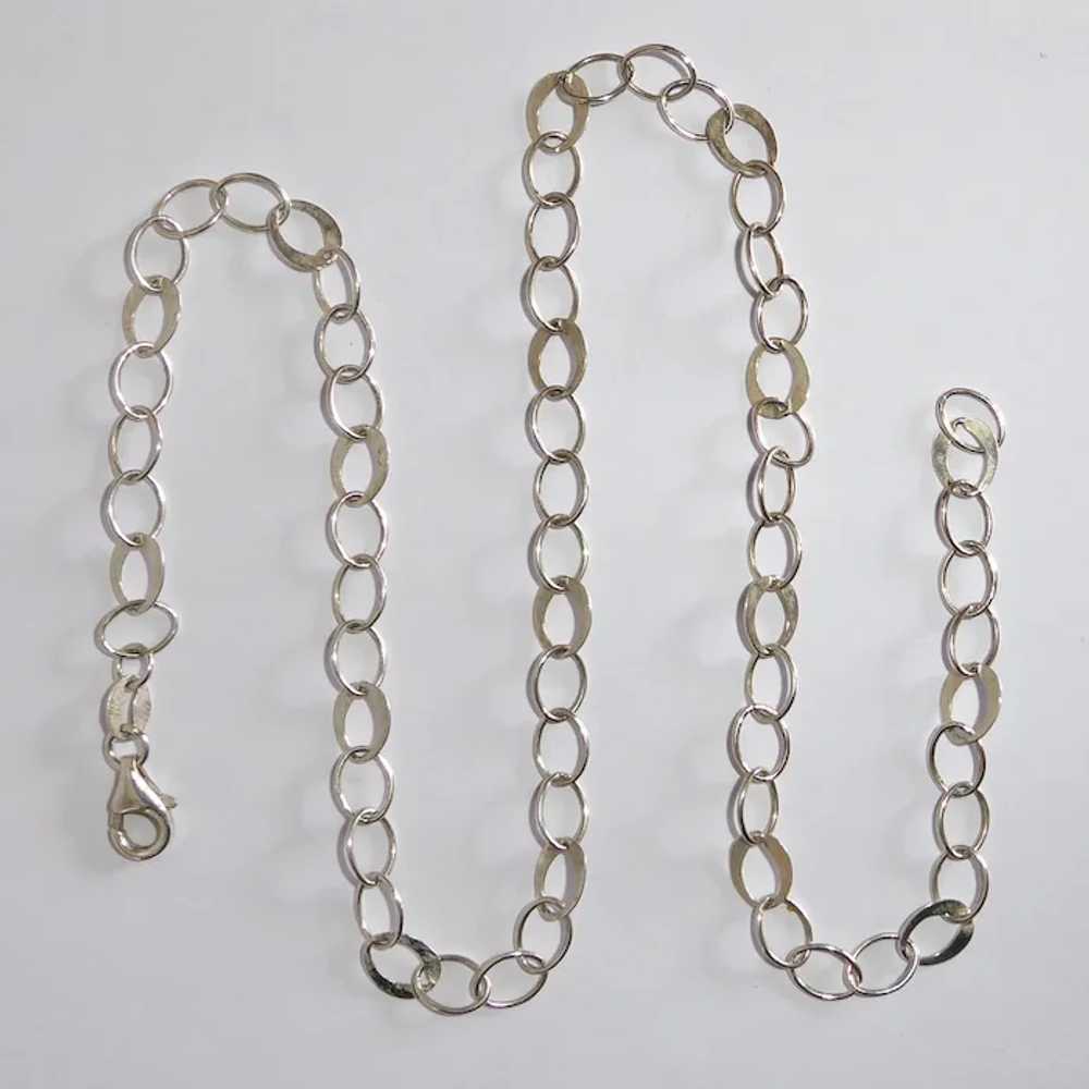 Sterling Silver Oval Link Chain Necklace - image 11