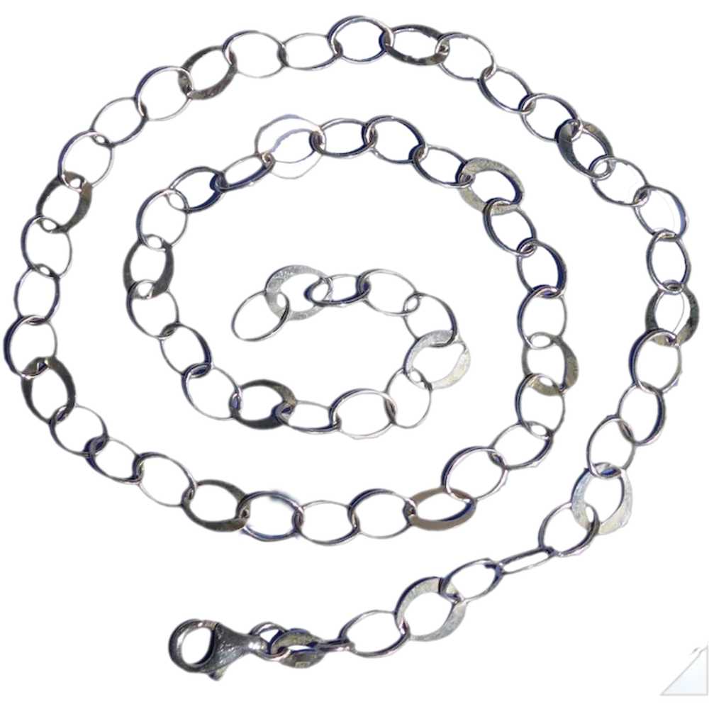 Sterling Silver Oval Link Chain Necklace - image 1