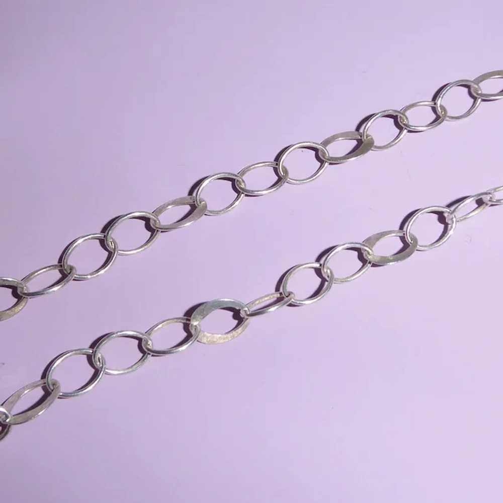 Sterling Silver Oval Link Chain Necklace - image 3