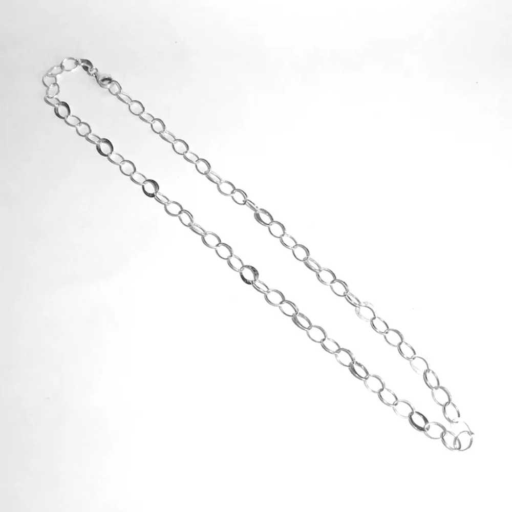 Sterling Silver Oval Link Chain Necklace - image 4