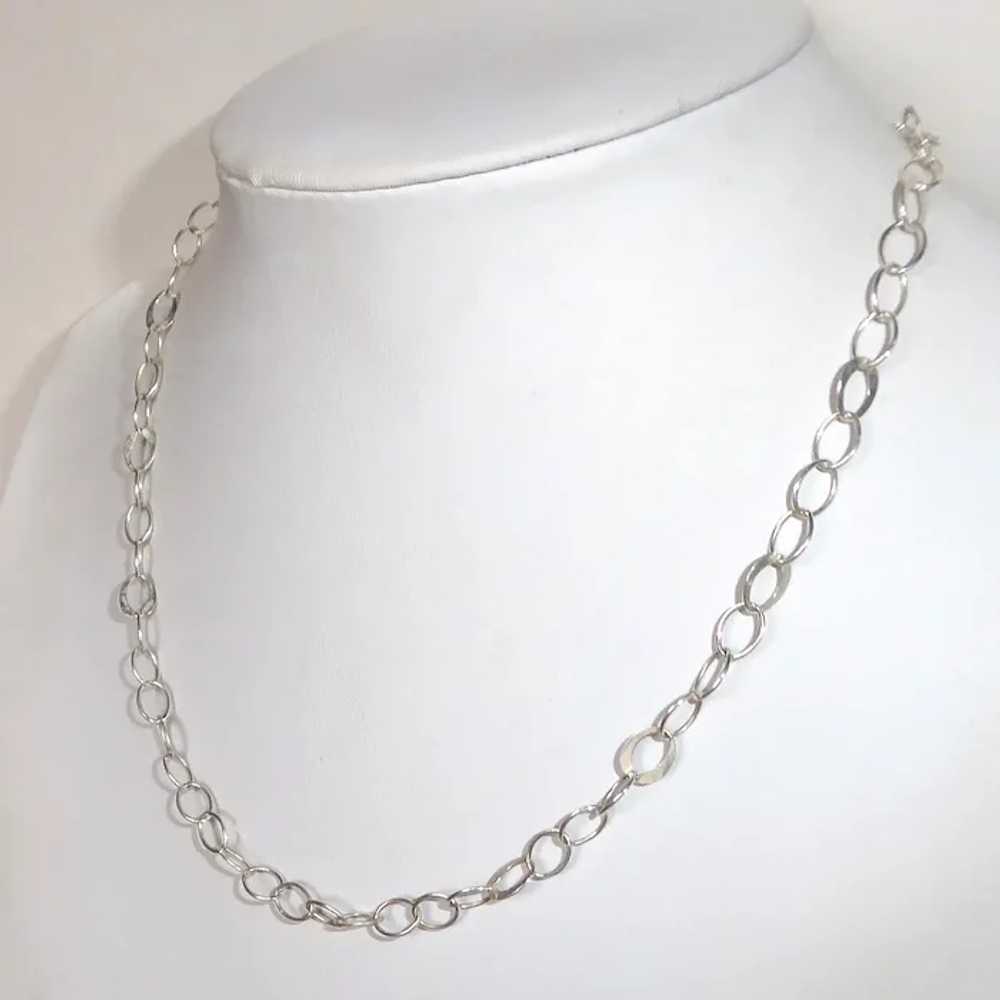 Sterling Silver Oval Link Chain Necklace - image 6