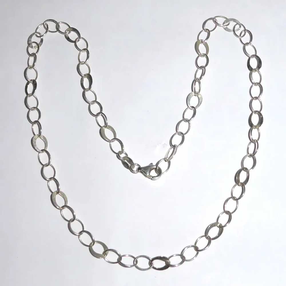 Sterling Silver Oval Link Chain Necklace - image 7