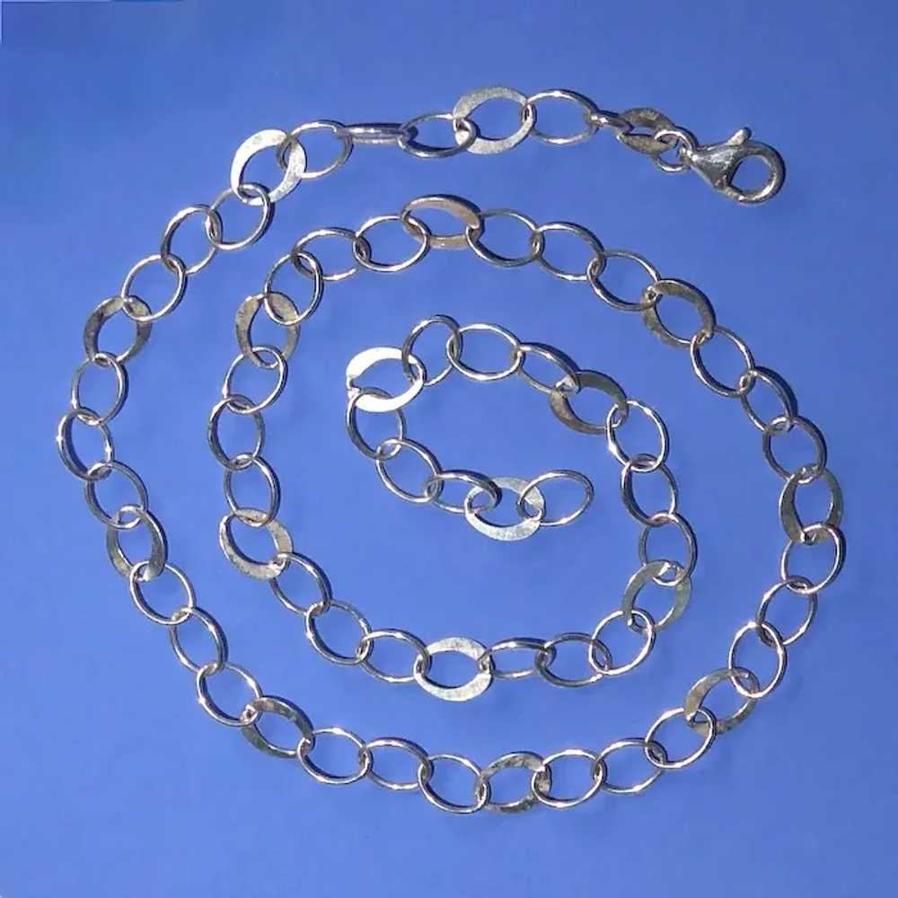 Sterling Silver Oval Link Chain Necklace - image 8