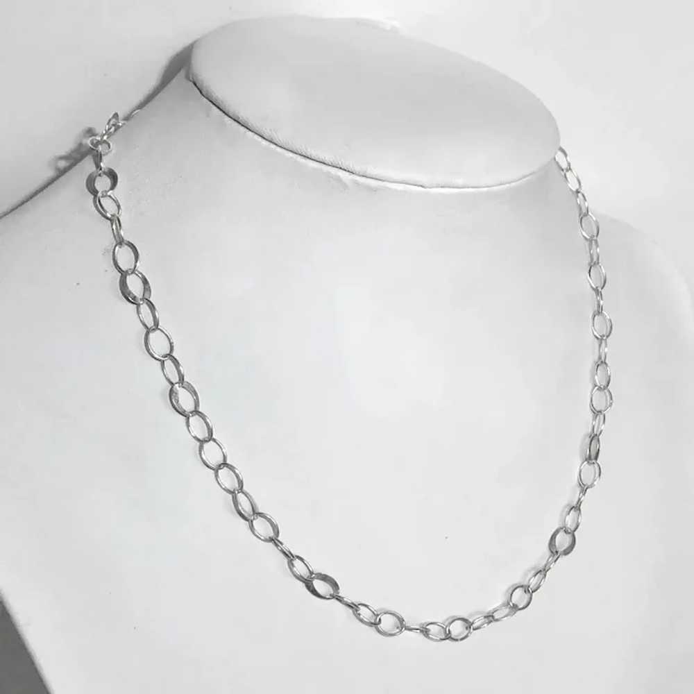 Sterling Silver Oval Link Chain Necklace - image 9