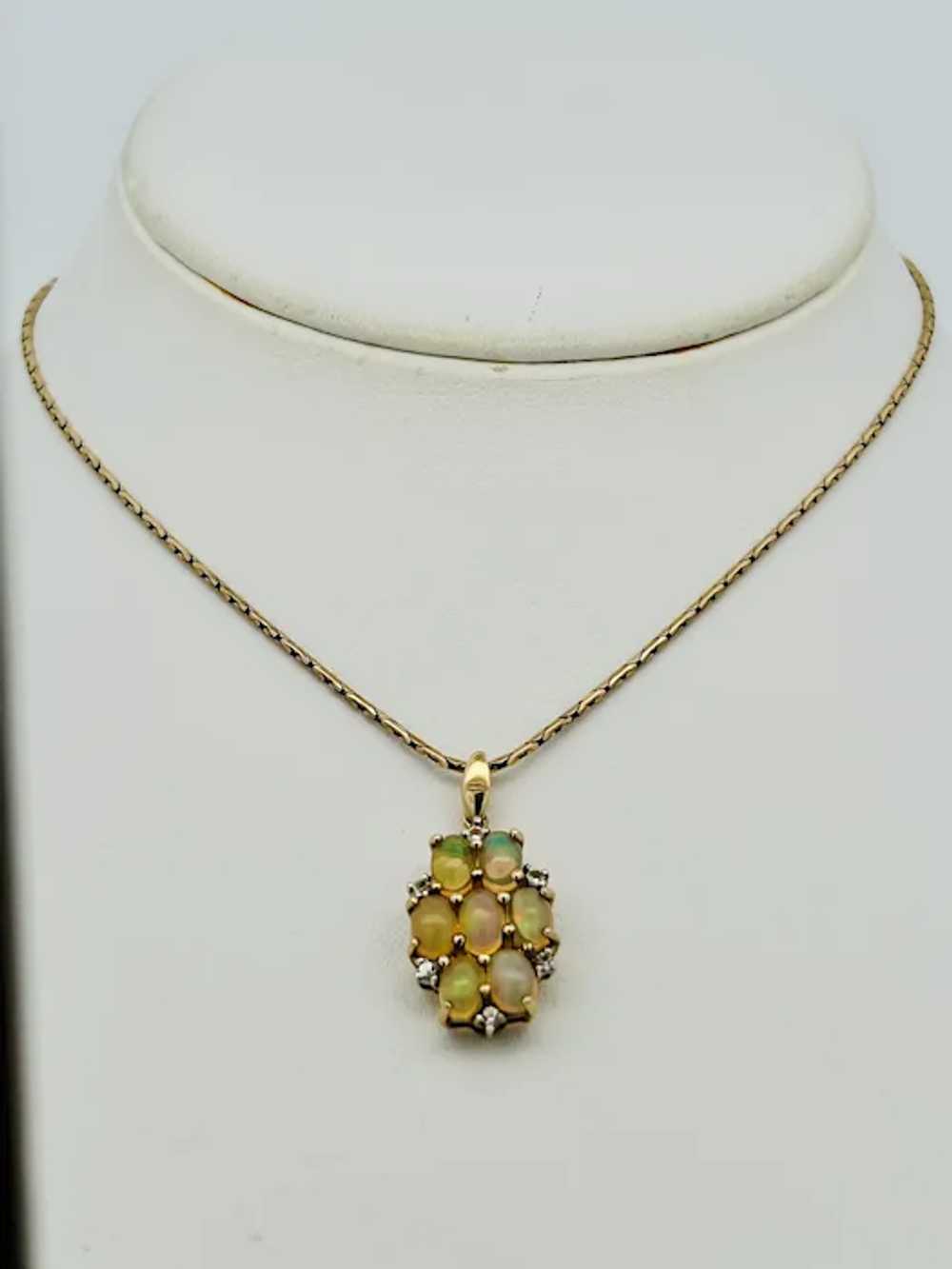 Vintage Estate Jelly Opal Pendant - image 4