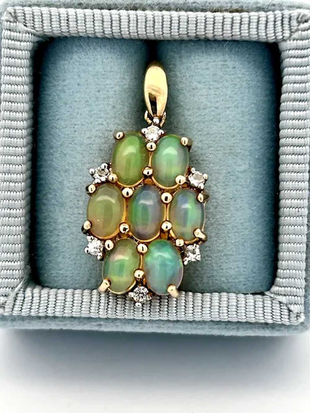 Vintage Estate Jelly Opal Pendant - image 5