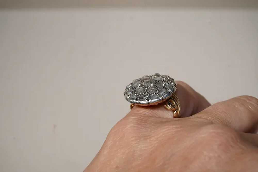 Antique 14K Rose Cut Diamonds With Griffin Should… - image 3