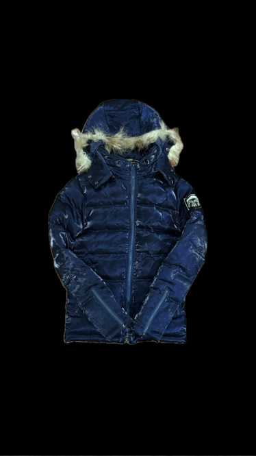 Japanese Brand MIDAS SHINY PUFFER JACKET BLUE