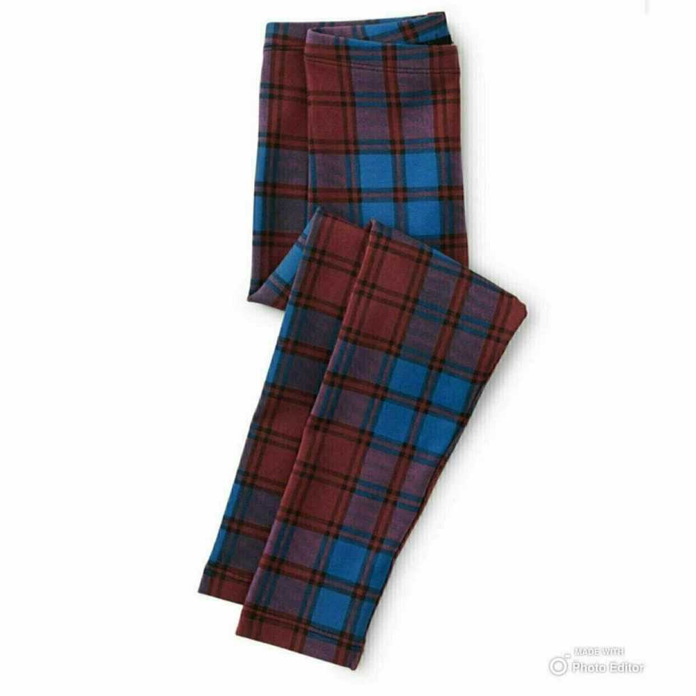 Tea Collection NWT Tea Size 3 Family Plaid Leggin… - image 1