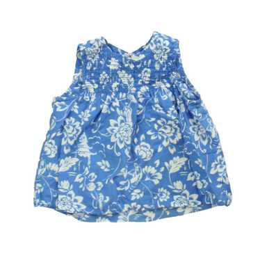 Tea Collection Tea Girls Blue | White Blouse Size… - image 1