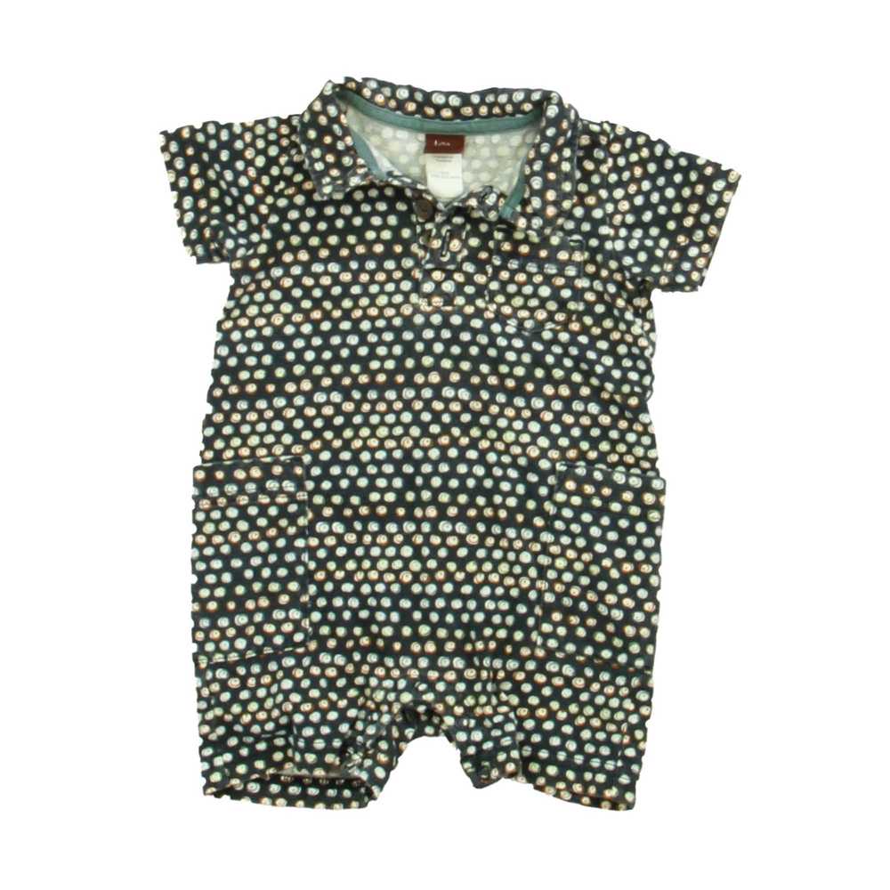 Tea Collection Tea Boys Teal | White Romper Size:… - image 1