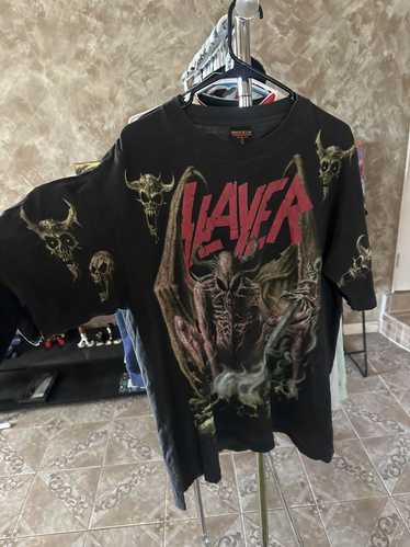 Rock T Shirt × Vintage Vintage slayer rock band t… - image 1