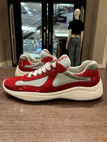 Prada Prada americas cup sneaker red grey