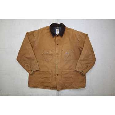 Carhartt Vtg Carhartt Chore Jacket Brown Blanket … - image 1