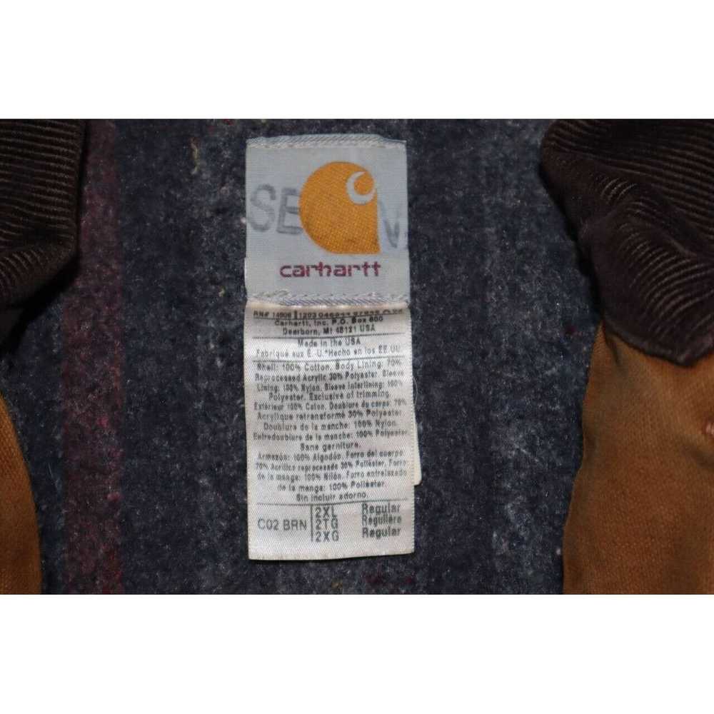 Carhartt Vtg Carhartt Chore Jacket Brown Blanket … - image 3