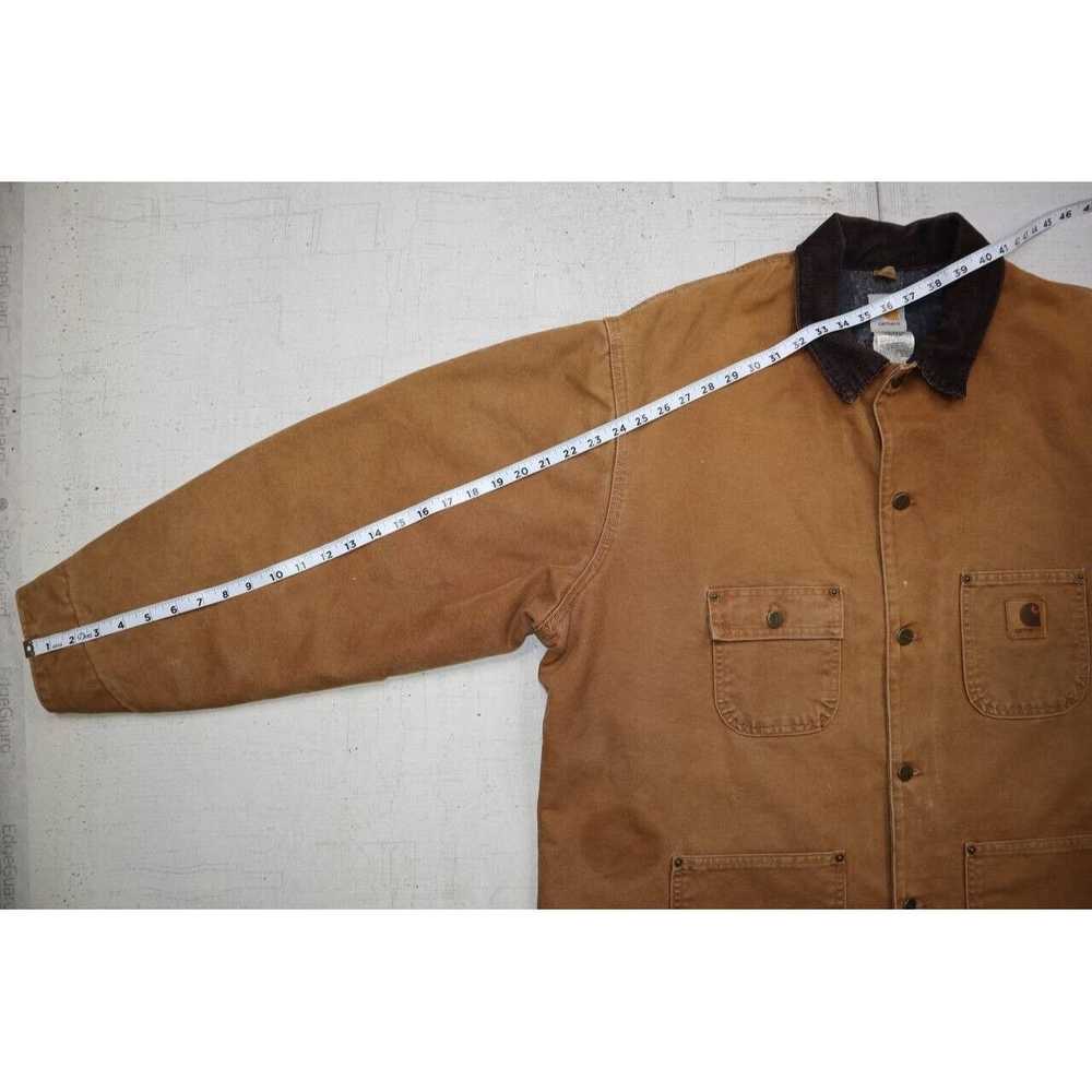 Carhartt Vtg Carhartt Chore Jacket Brown Blanket … - image 5