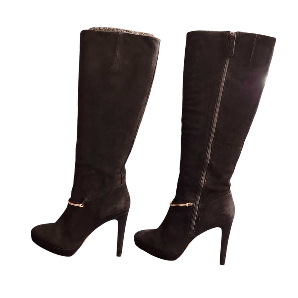 Nine West Nine West Black Suede Leather Tall Heel… - image 7