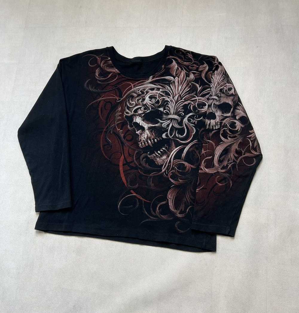 Skulls × Vintage Longsleeve skull print avant gar… - image 2