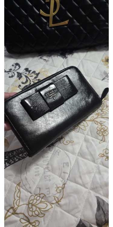 Prada Saffiano Fiocco Zippy Wallet