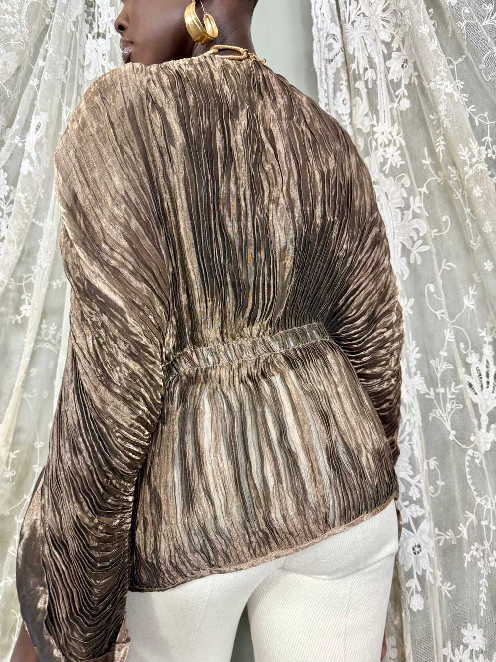 Krizia, 80s metallic pleated jacket - image 11