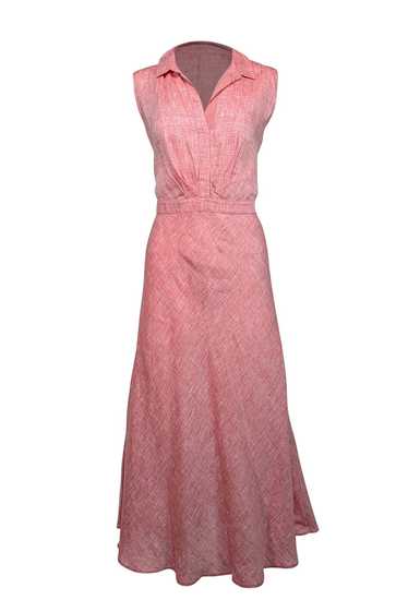 Lafayette 148 - Pink Linen Sleeveless Midi Dress S