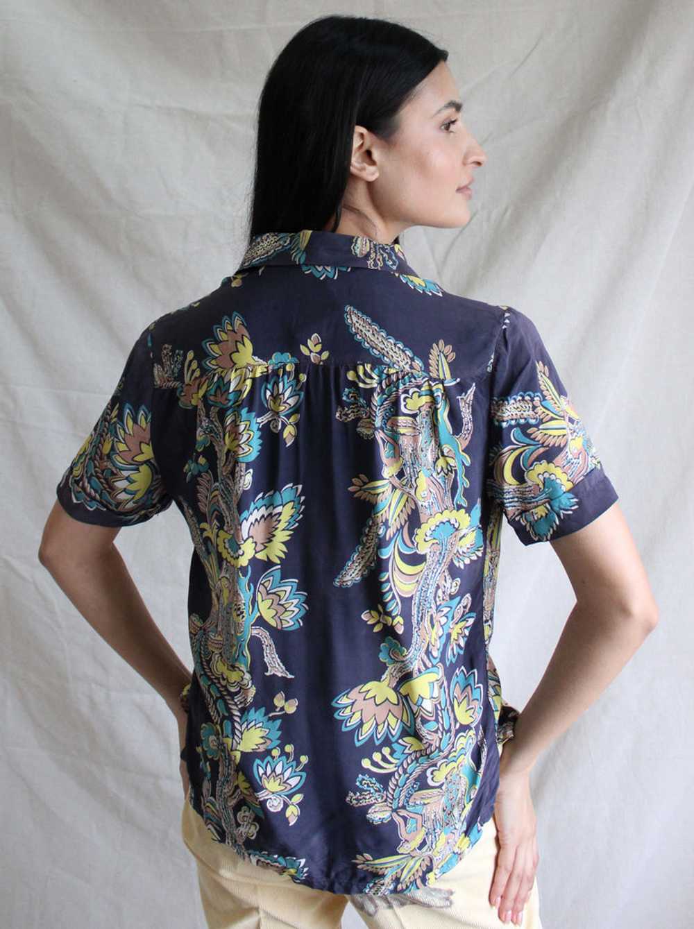 40s Cold Rayon Aloha Shirt - image 4