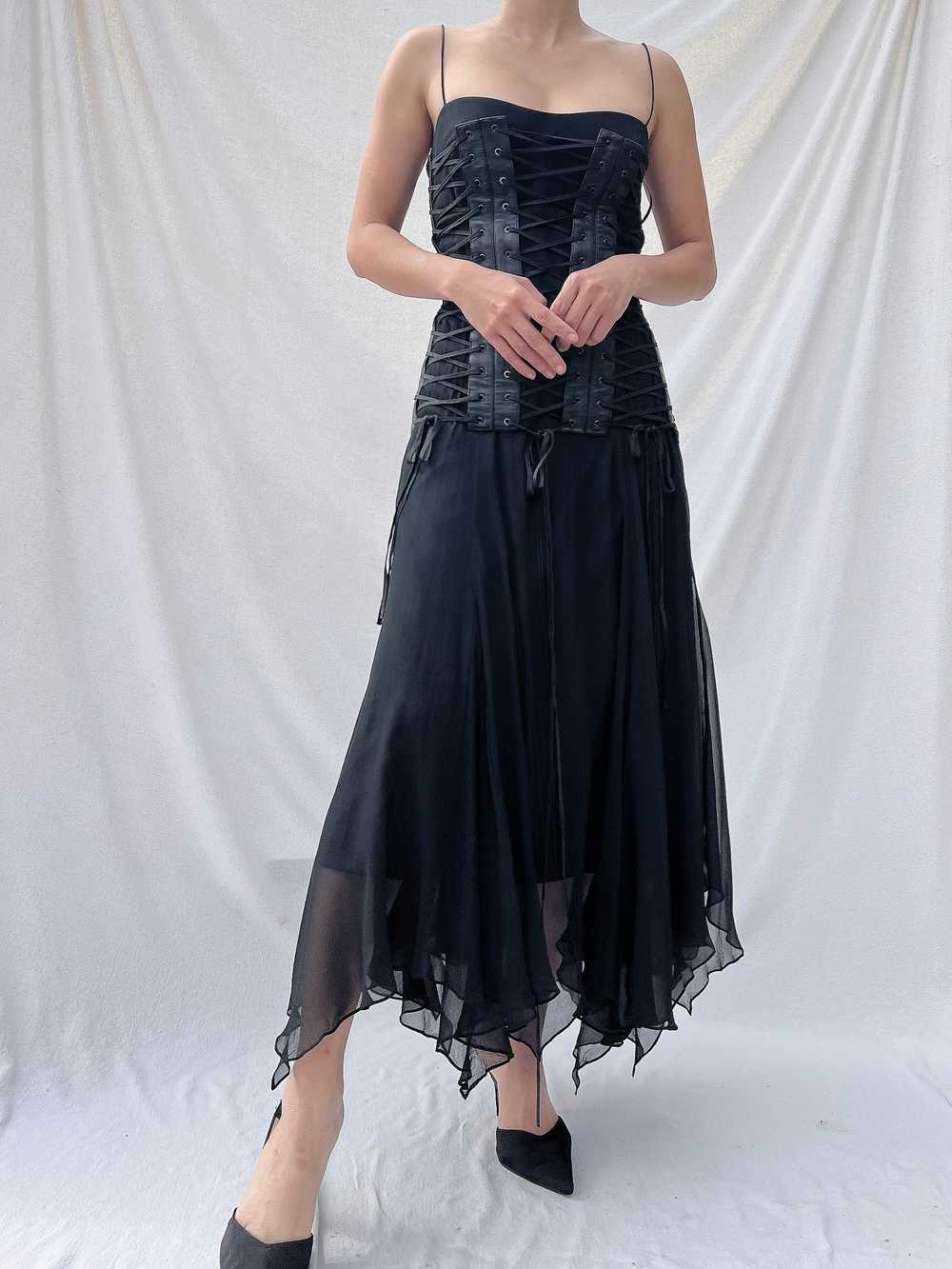 Vintage Silk Ribbon Dress - S/4/6 - image 2