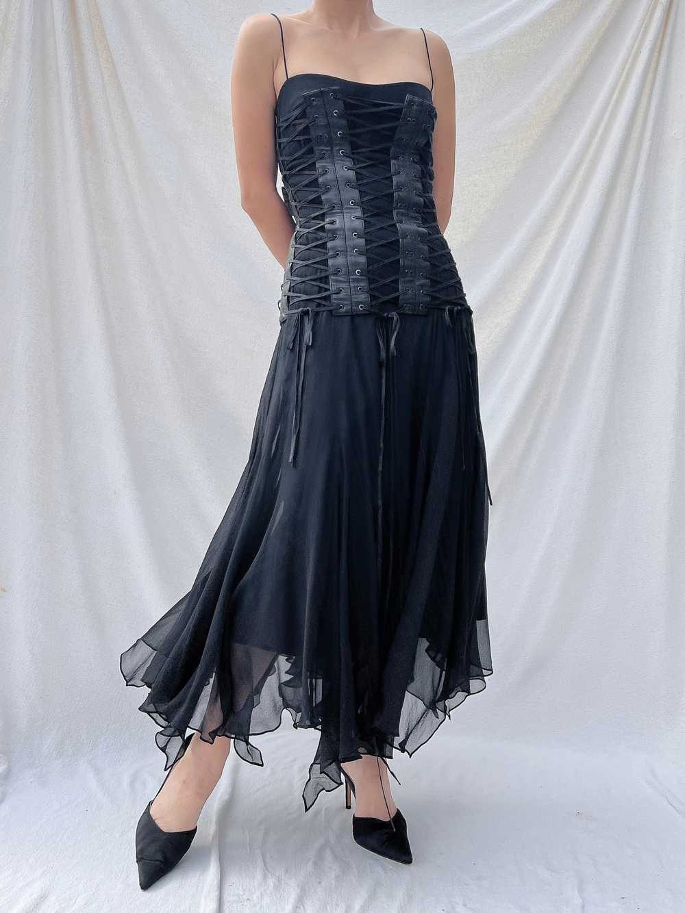 Vintage Silk Ribbon Dress - S/4/6 - image 5