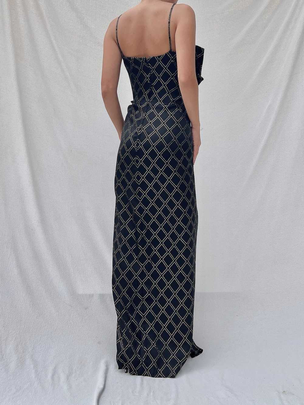 Vintage Galanos Silk Halter Gown - M - image 5