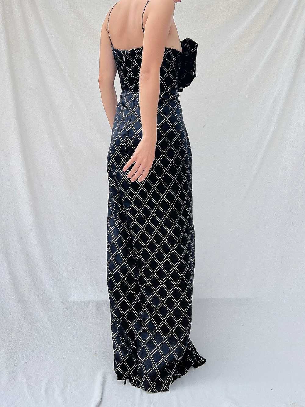 Vintage Galanos Silk Halter Gown - M - image 6