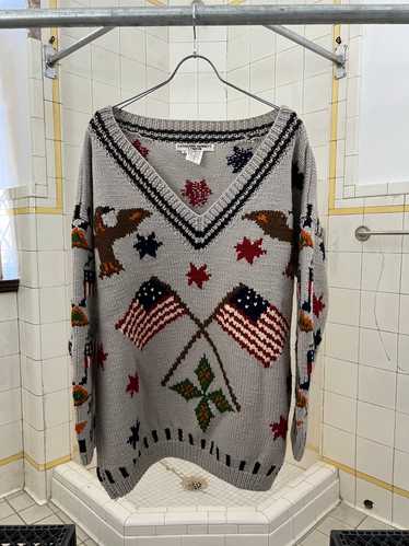 1980s Katharine Hamnett Oversized Intarsia Knit