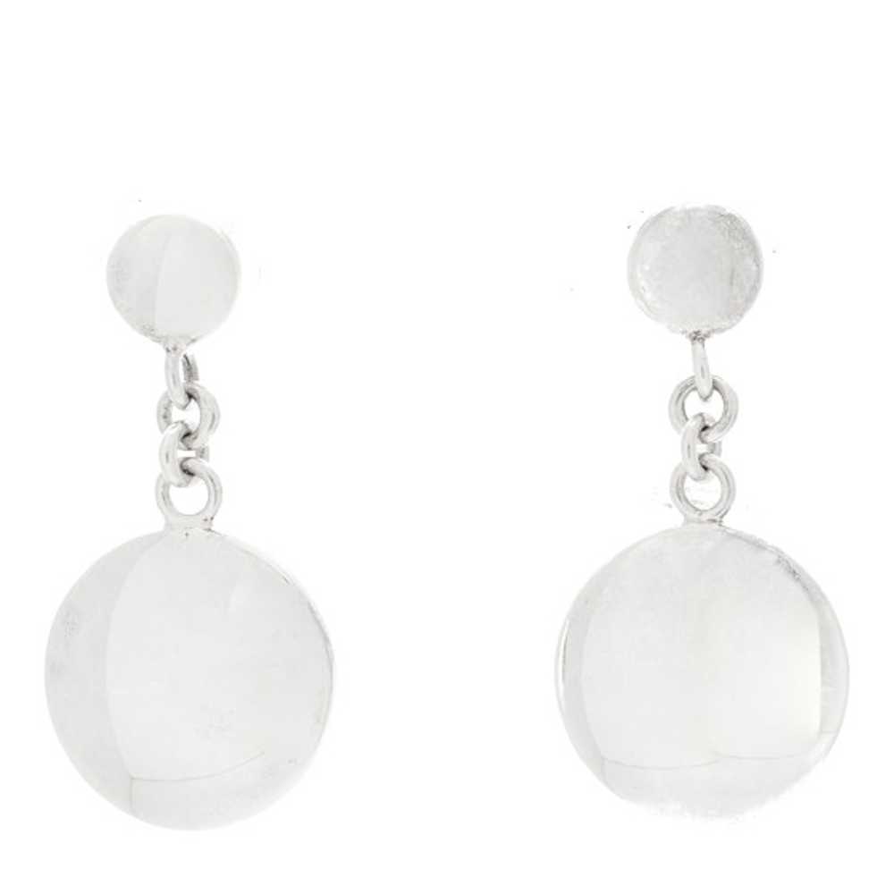 TIFFANY Sterling Silver Round Drop Earrings - image 1