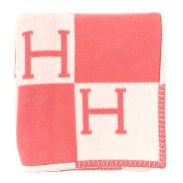 HERMES Wool Cashmere Avalon Baby Blanket Rose Aire