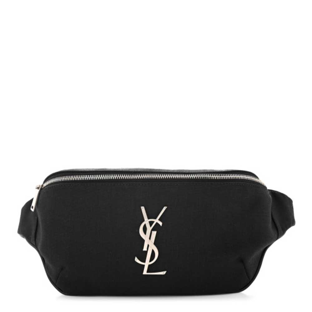 SAINT LAURENT Canvas Monogram Belt Bag Black - image 1