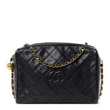 CHANEL Caviar Quilted Camera Case Black