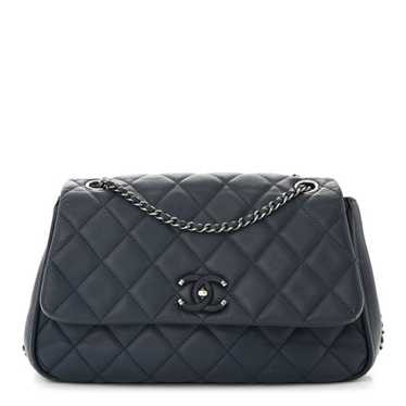 CHANEL Calfskin Quilted Medium Frame In Chain Flap