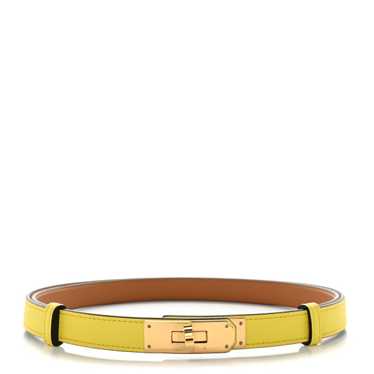 HERMES Epsom Kelly Pocket Belt Jaune Citron Rose … - image 1