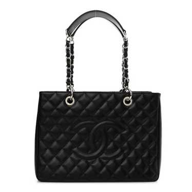 CHANEL Caviar Quilted Grand Shopping Tote GST Blac