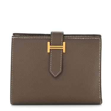 HERMES Epsom Bearn Compact Wallet Etoupe