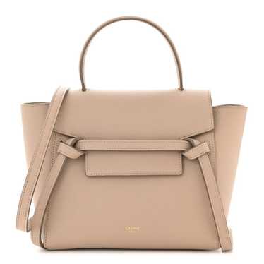 CELINE Grained Calfskin Nano Belt Bag Light Taupe