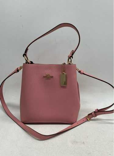 Coach Pink Leather Town Bucket Bag