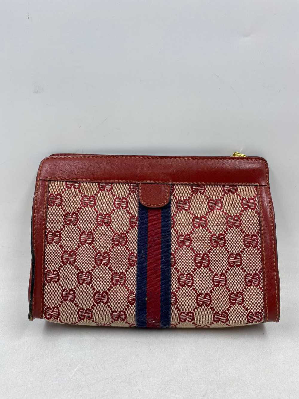 Authentic Gucci Old Sherry Line Leather Clutch Bag - image 2