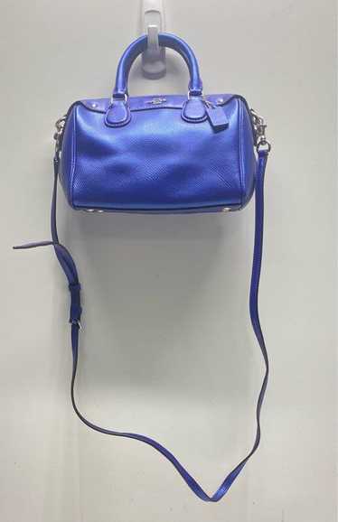 COACH Mini Bennett Leather Purple Crossbody Bag