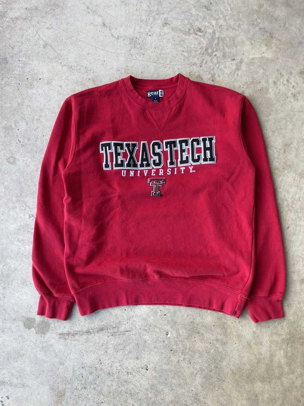 Collegiate × Vintage Texas Tech heavy crewneck - image 1